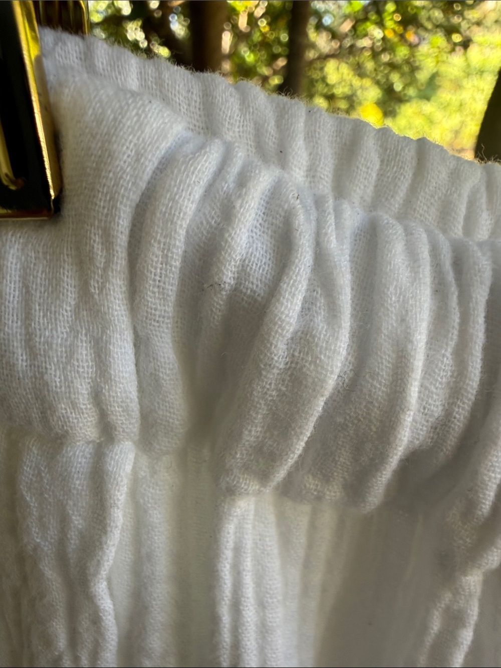 Women’s White Button-Front Wide Leg Pants - Picture 4 of 4